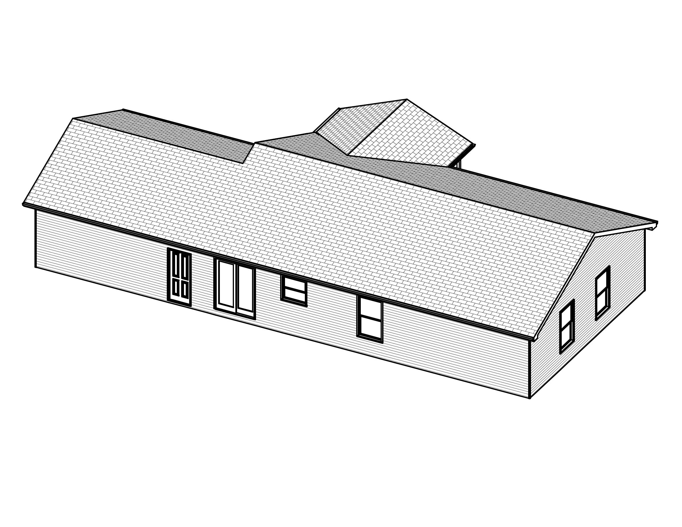 3D Floor Plan of this 3-Bedroom, 1176 Sq Ft Plan - 148-1067