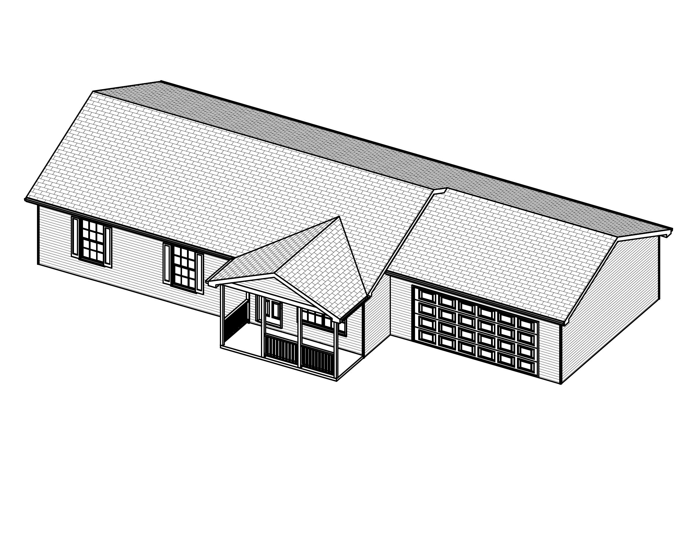3D Floor Plan of this 3-Bedroom, 1176 Sq Ft Plan - 148-1067
