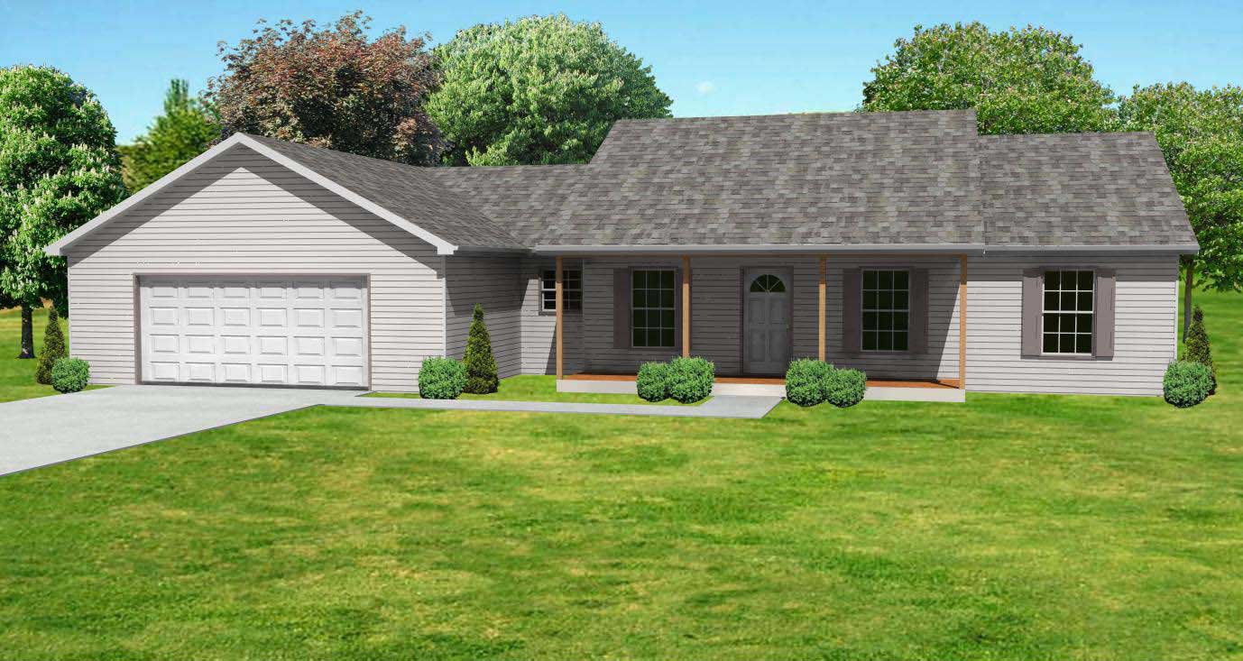 Front elevation of Country home (ThePlanCollection: House Plan #148-1070)