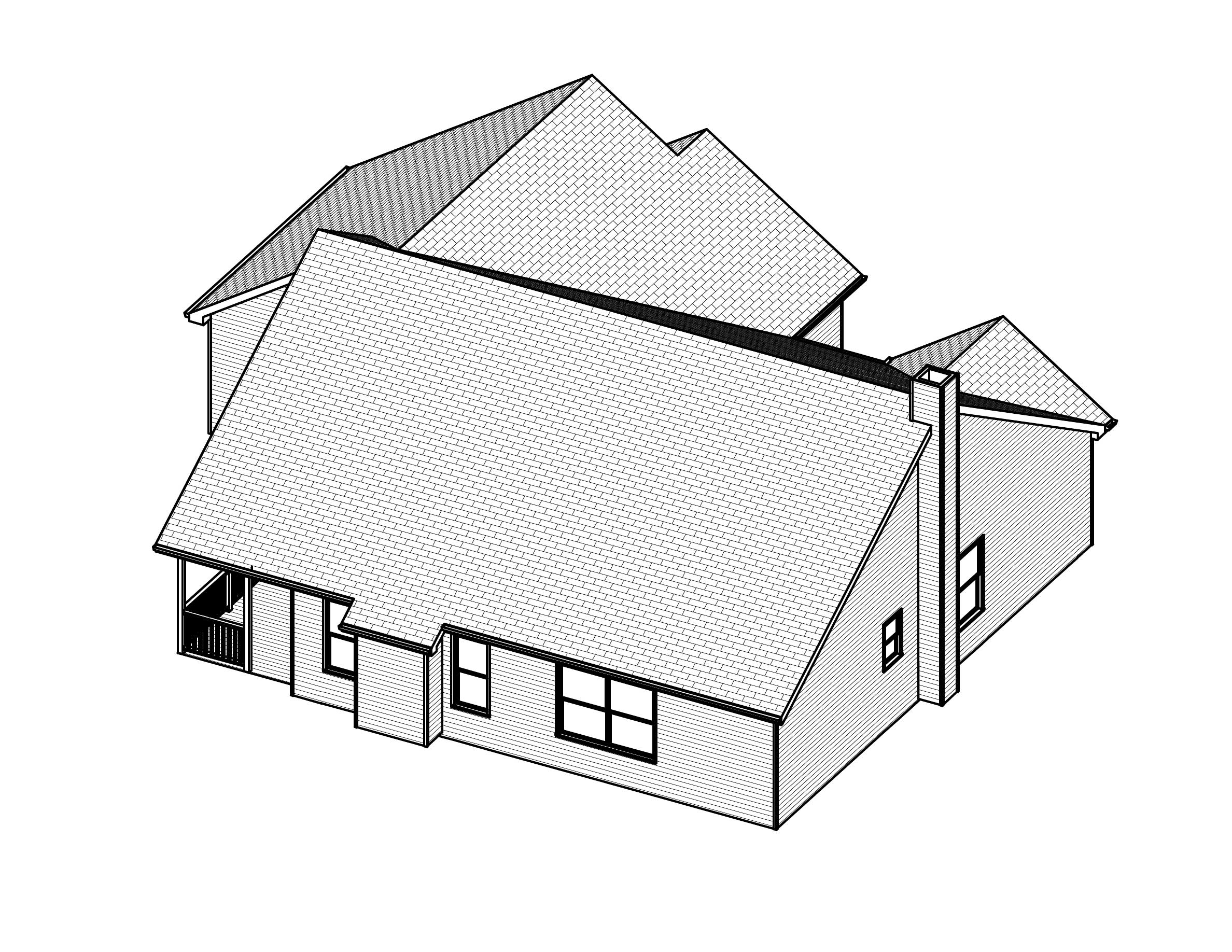 3D Floor Plan of this 3-Bedroom, 1264 Sq Ft Plan - 148-1071