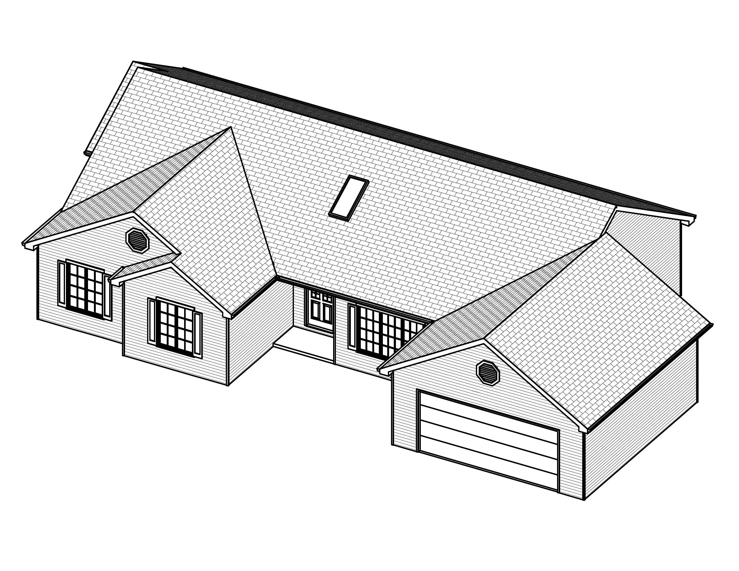 3D Floor Plan of this 3-Bedroom, 1658 Sq Ft Plan - 148-1073