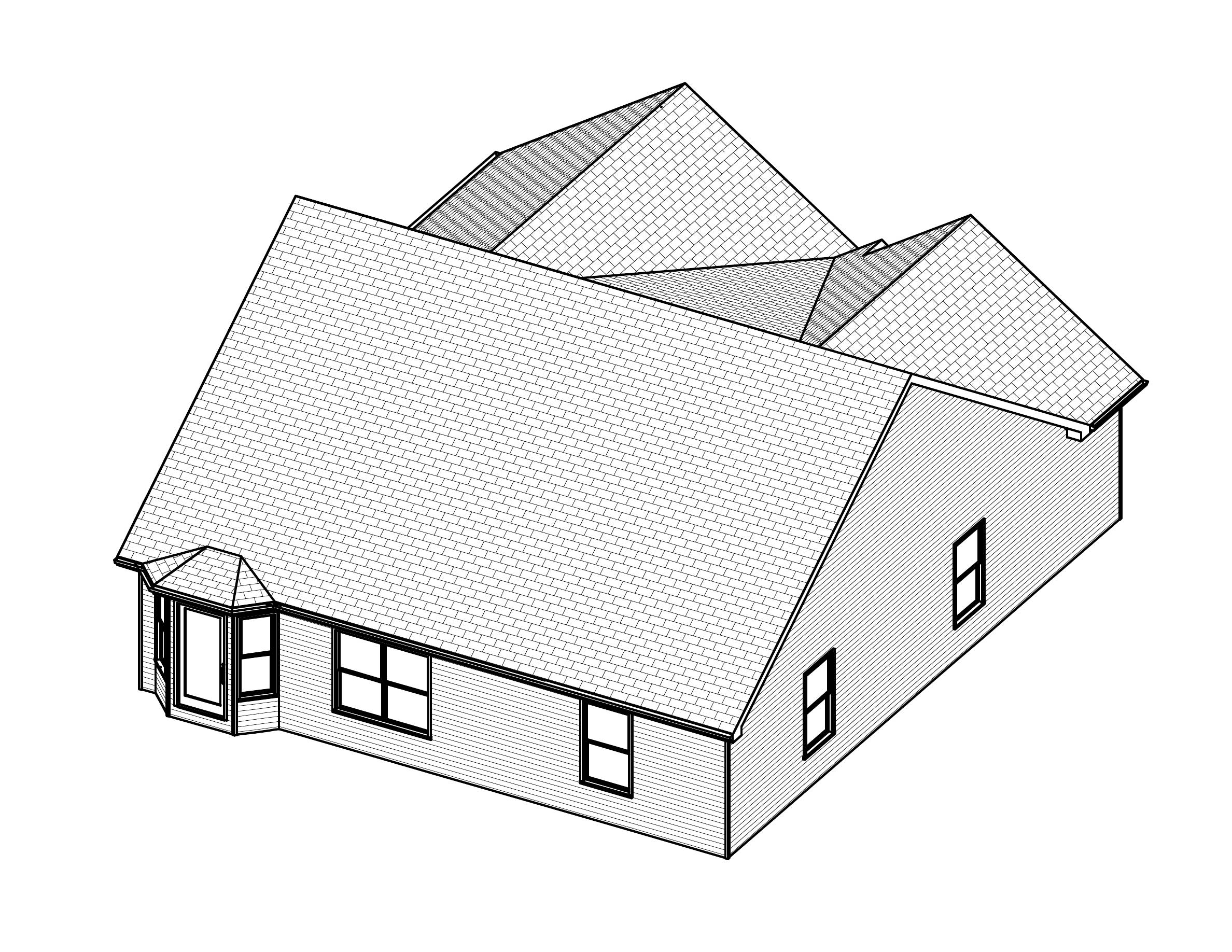 3D Floor Plan of this 3-Bedroom, 1332 Sq Ft Plan - 148-1074