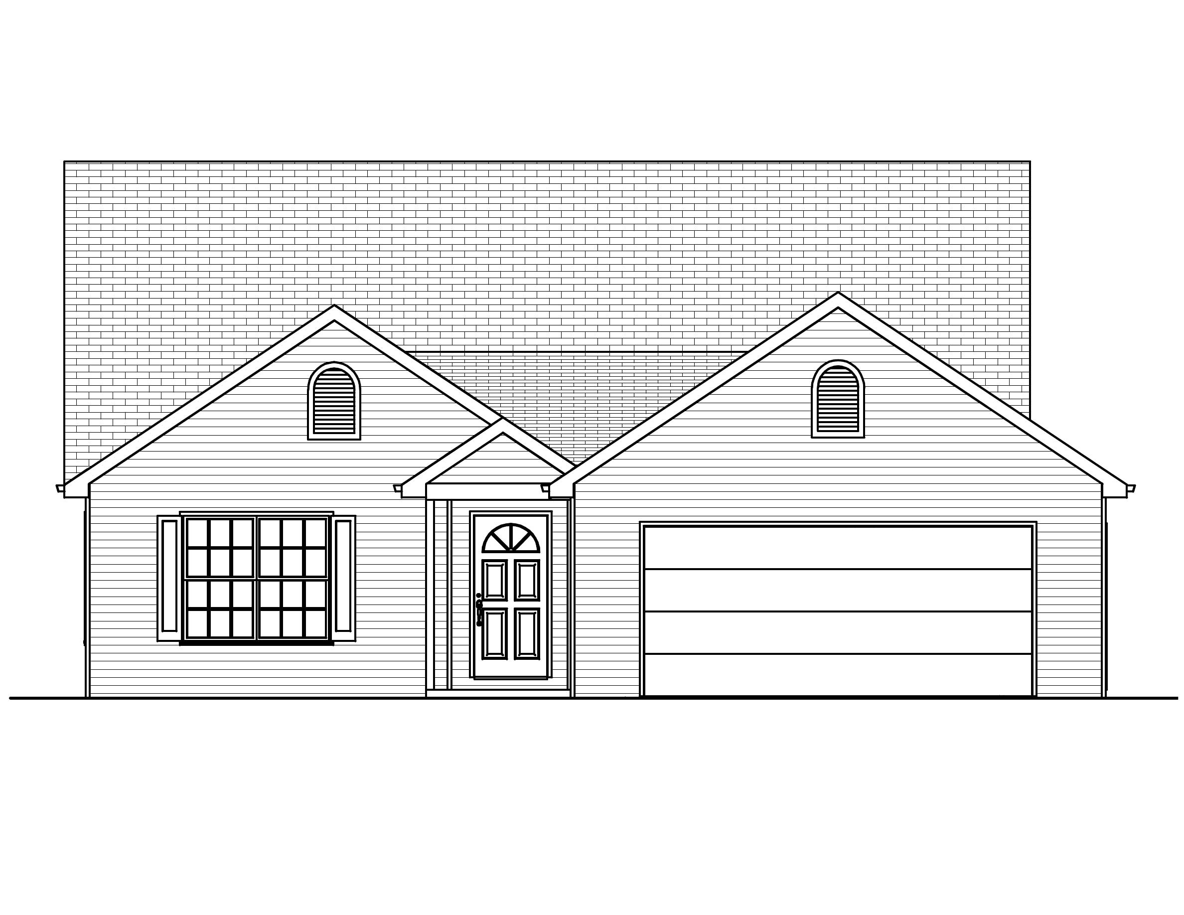 Home Plan Front Elevation of this 3-Bedroom,1332 Sq Ft Plan -148-1074