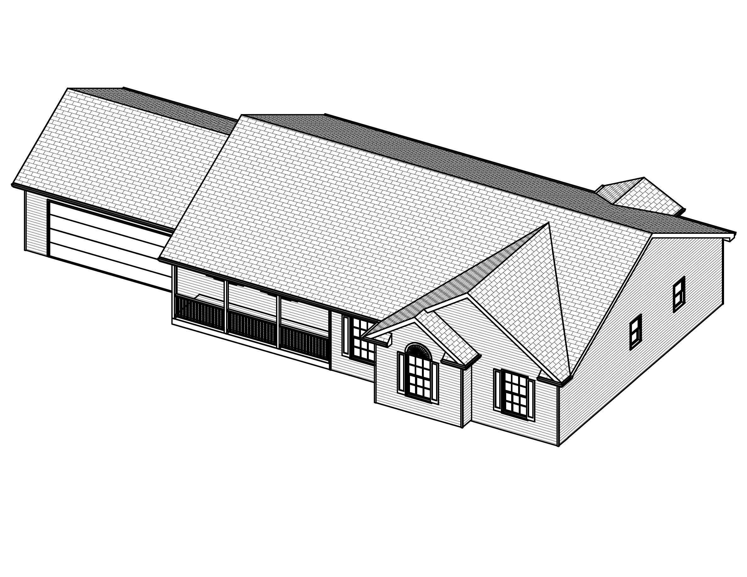 3D Floor Plan of this 3-Bedroom, 1662 Sq Ft Plan - 148-1075