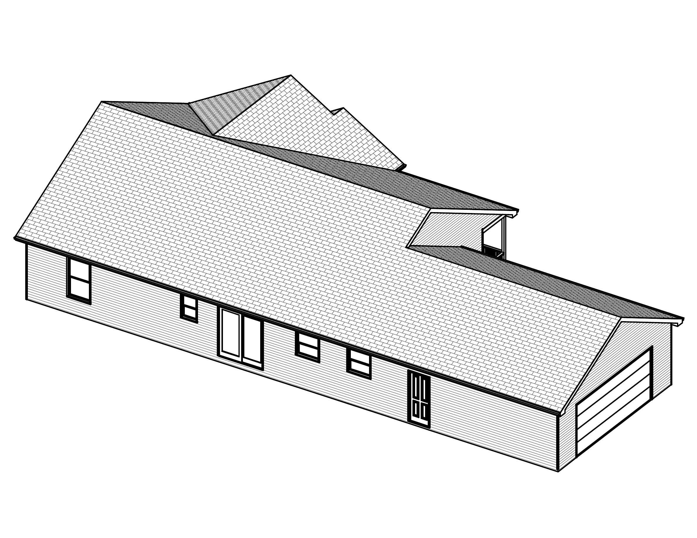 3D Floor Plan of this 3-Bedroom, 1630 Sq Ft Plan - 148-1076