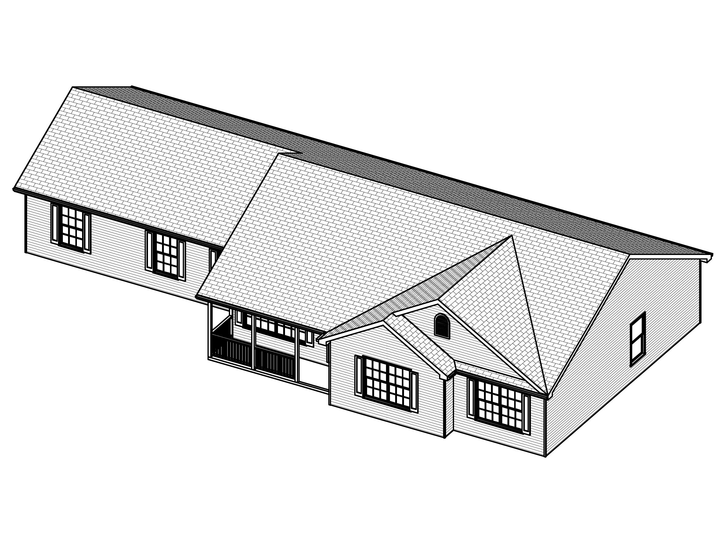 3D Floor Plan of this 3-Bedroom, 1630 Sq Ft Plan - 148-1076