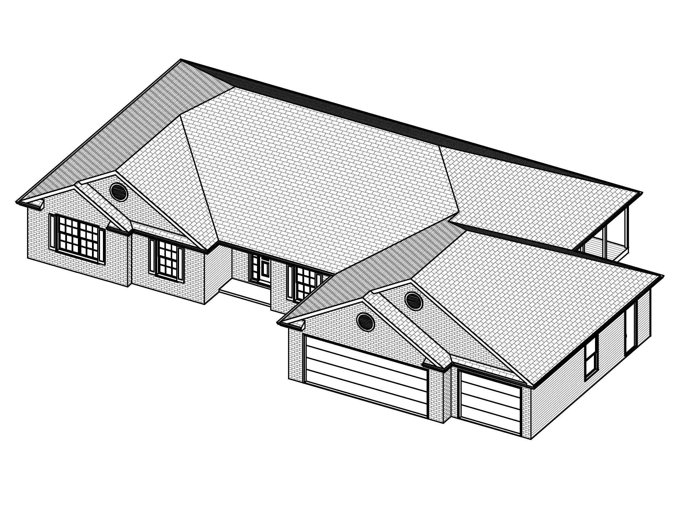 3D Floor Plan of this 3-Bedroom, 1790 Sq Ft Plan - 148-1077