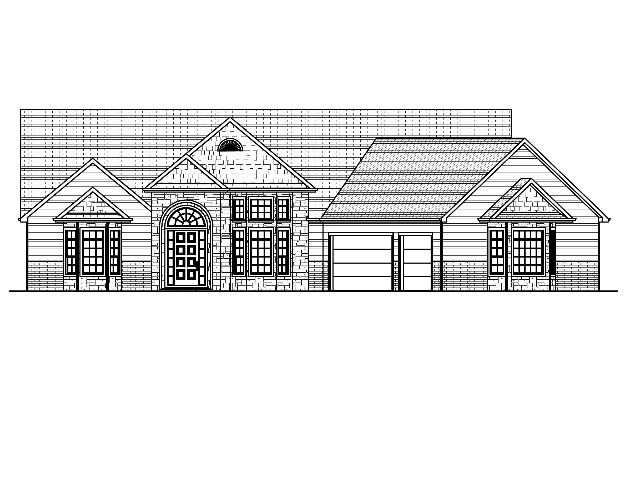 Home Plan Front Elevation of this 2-Bedroom,2564 Sq Ft Plan -148-1079