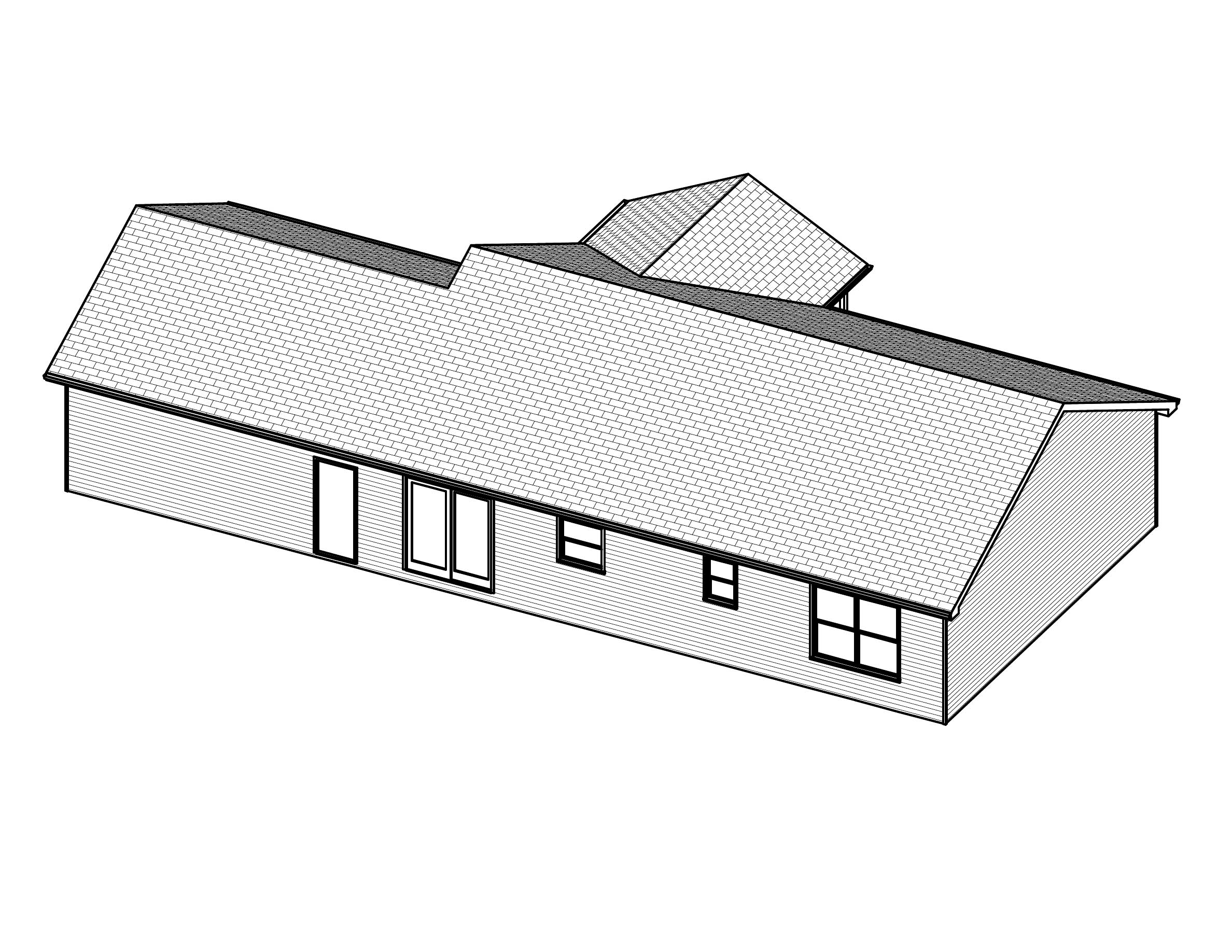 3D Floor Plan of this 3-Bedroom, 1150 Sq Ft Plan - 148-1082