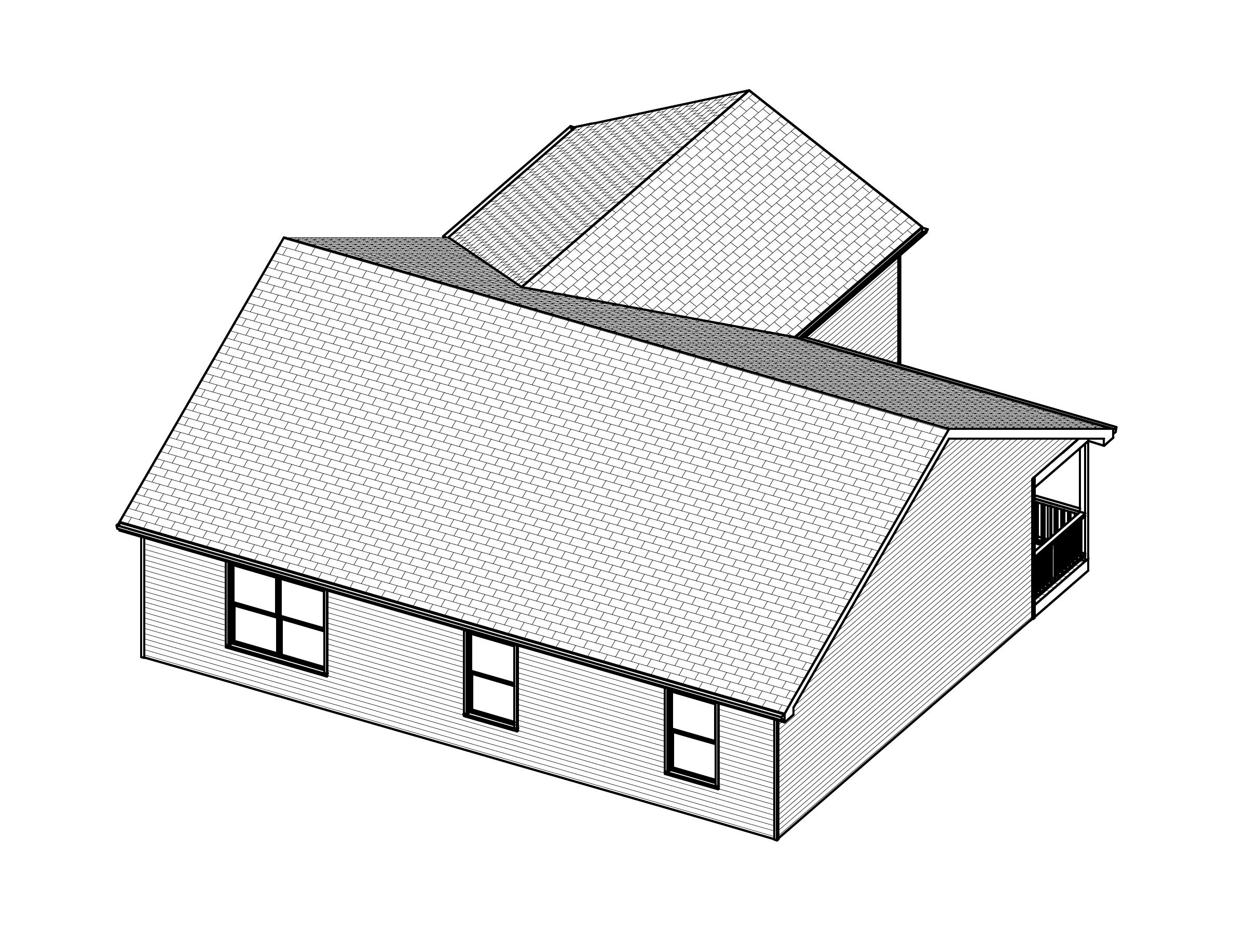 3D Floor Plan of this 3-Bedroom, 1120 Sq Ft Plan - 148-1085