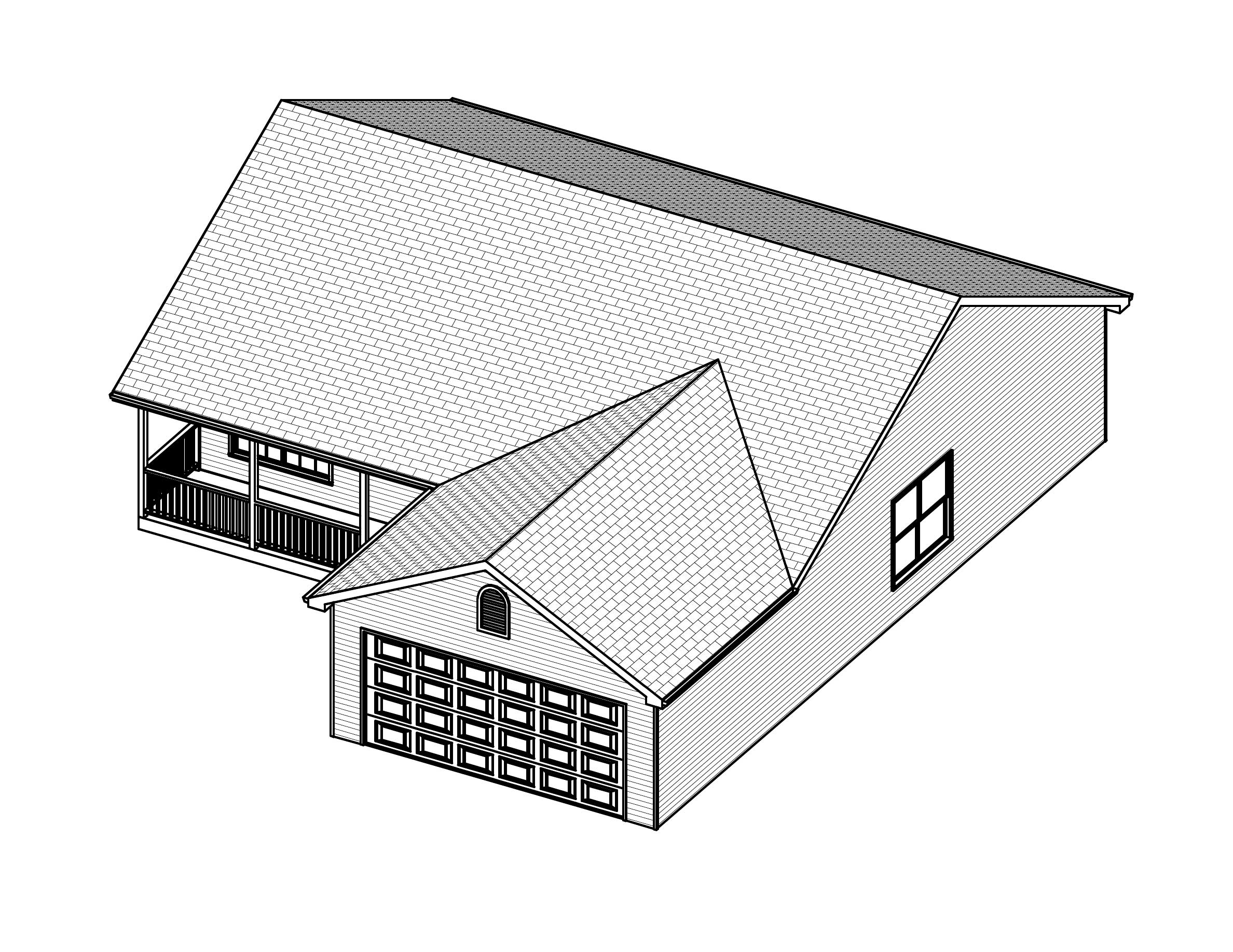 3D Floor Plan of this 3-Bedroom, 1120 Sq Ft Plan - 148-1085