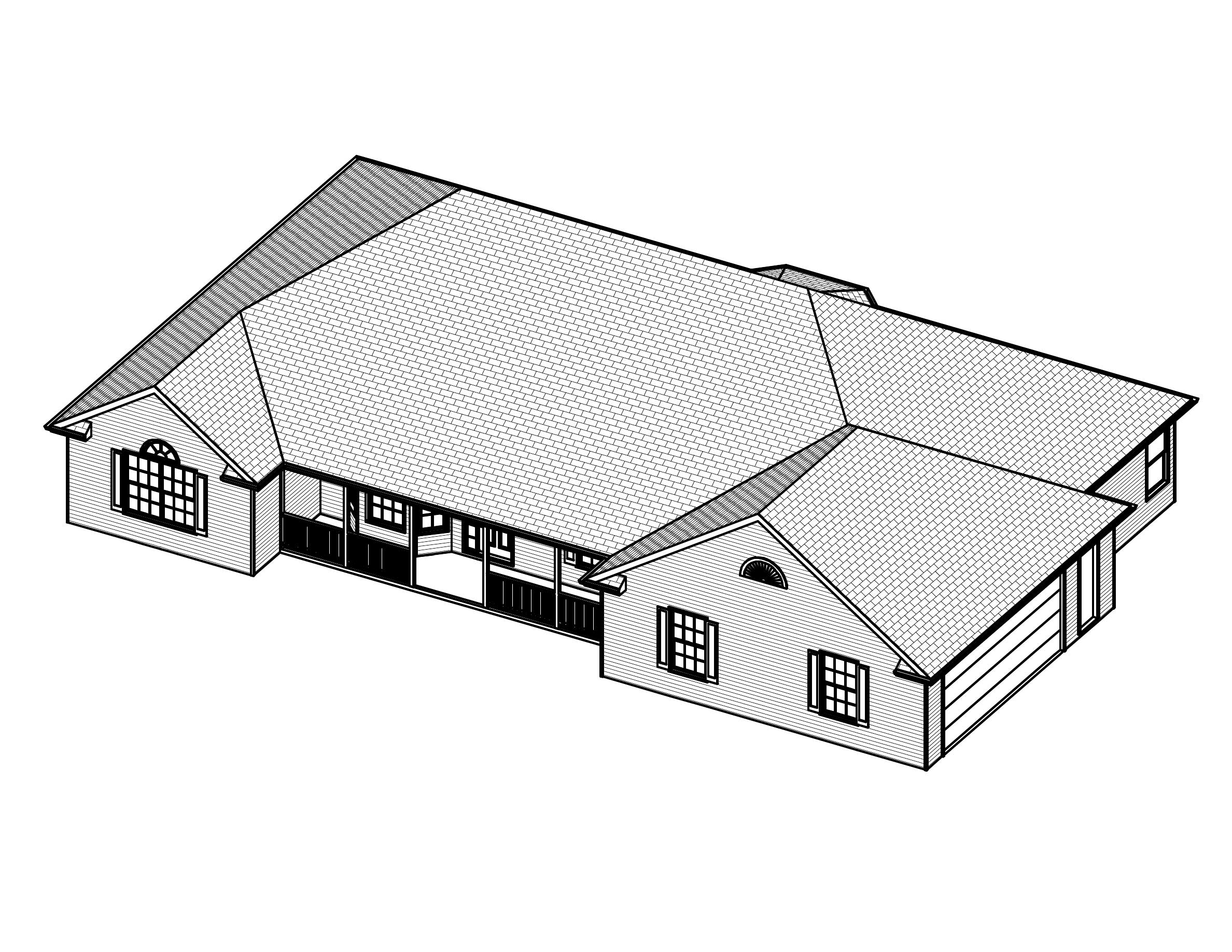 3D Floor Plan of this 3-Bedroom, 2158 Sq Ft Plan - 148-1089