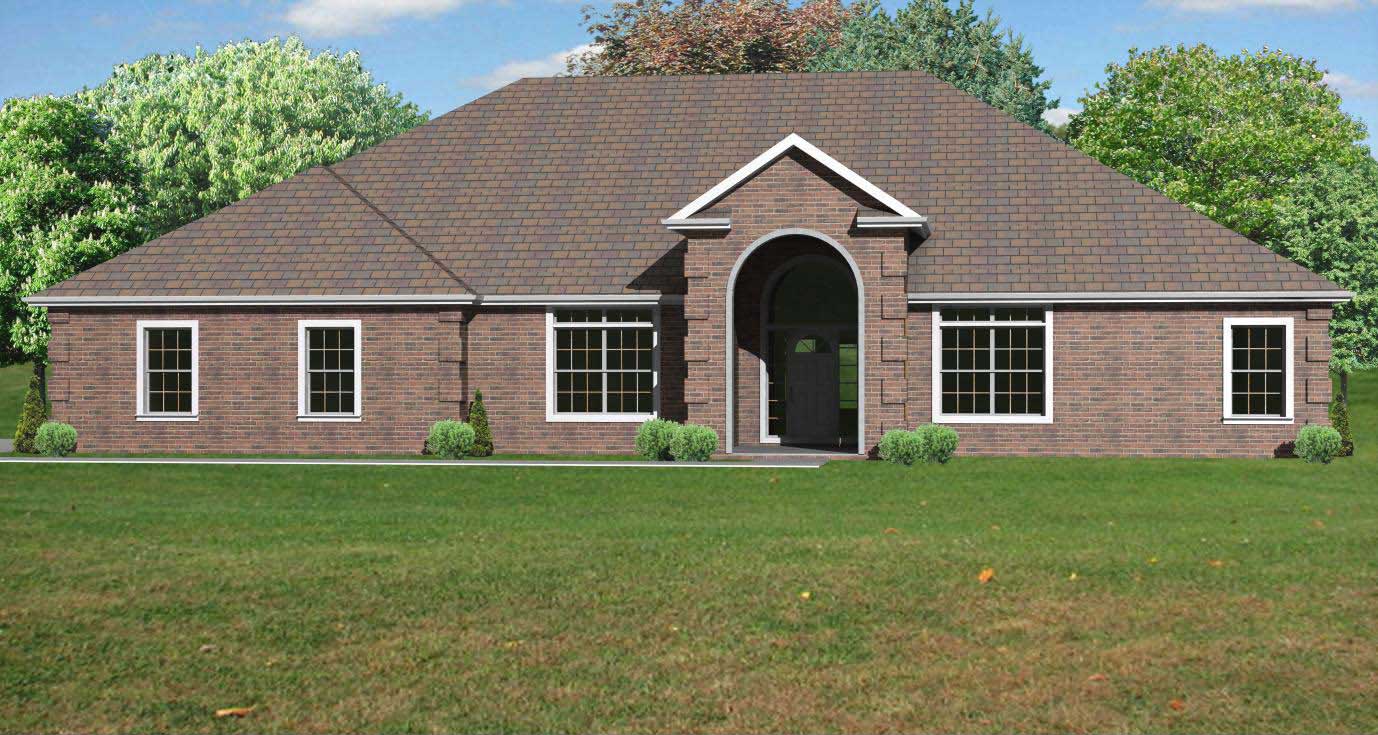 This is a beautiful rendering of these European House Plans.