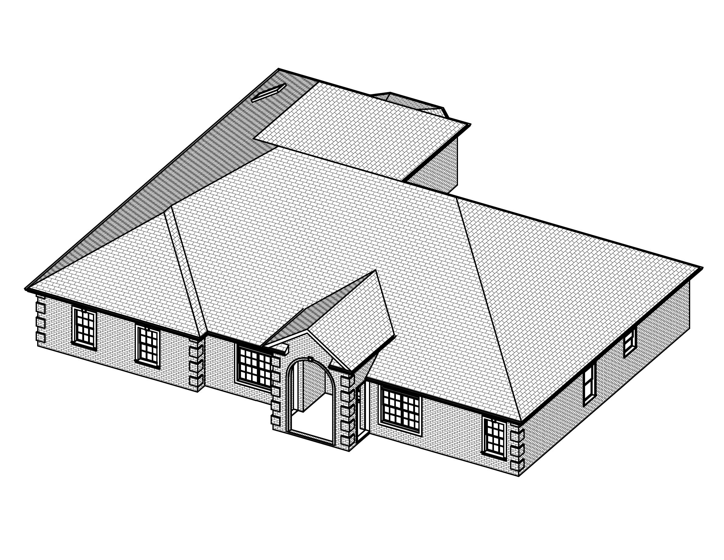 3D Floor Plan of this 4-Bedroom, 3336 Sq Ft Plan - 148-1090