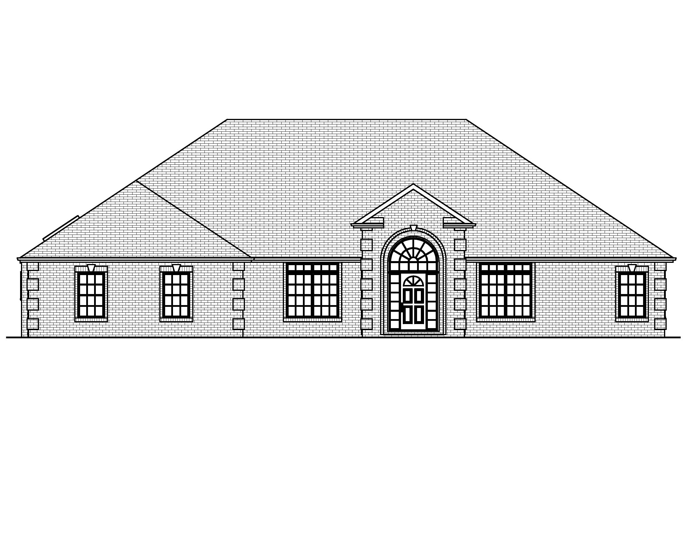 Home Plan Front Elevation of this 4-Bedroom,3336 Sq Ft Plan -148-1090