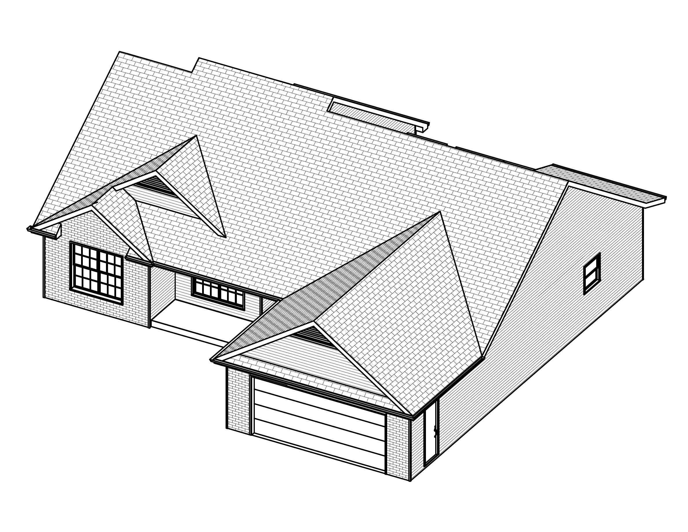3D Floor Plan of this 3-Bedroom, 1506 Sq Ft Plan - 148-1091