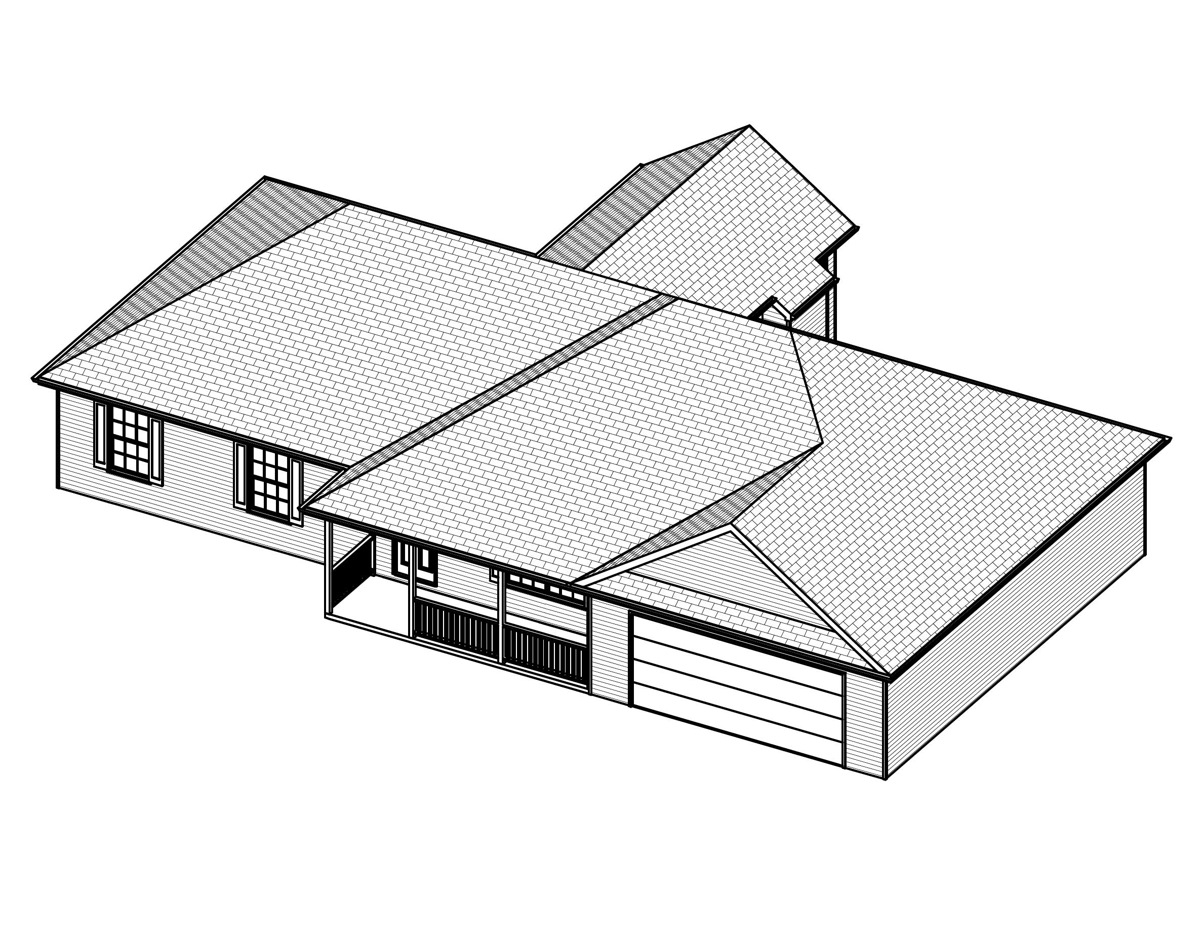3D Floor Plan of this 3-Bedroom, 1574 Sq Ft Plan - 148-1092