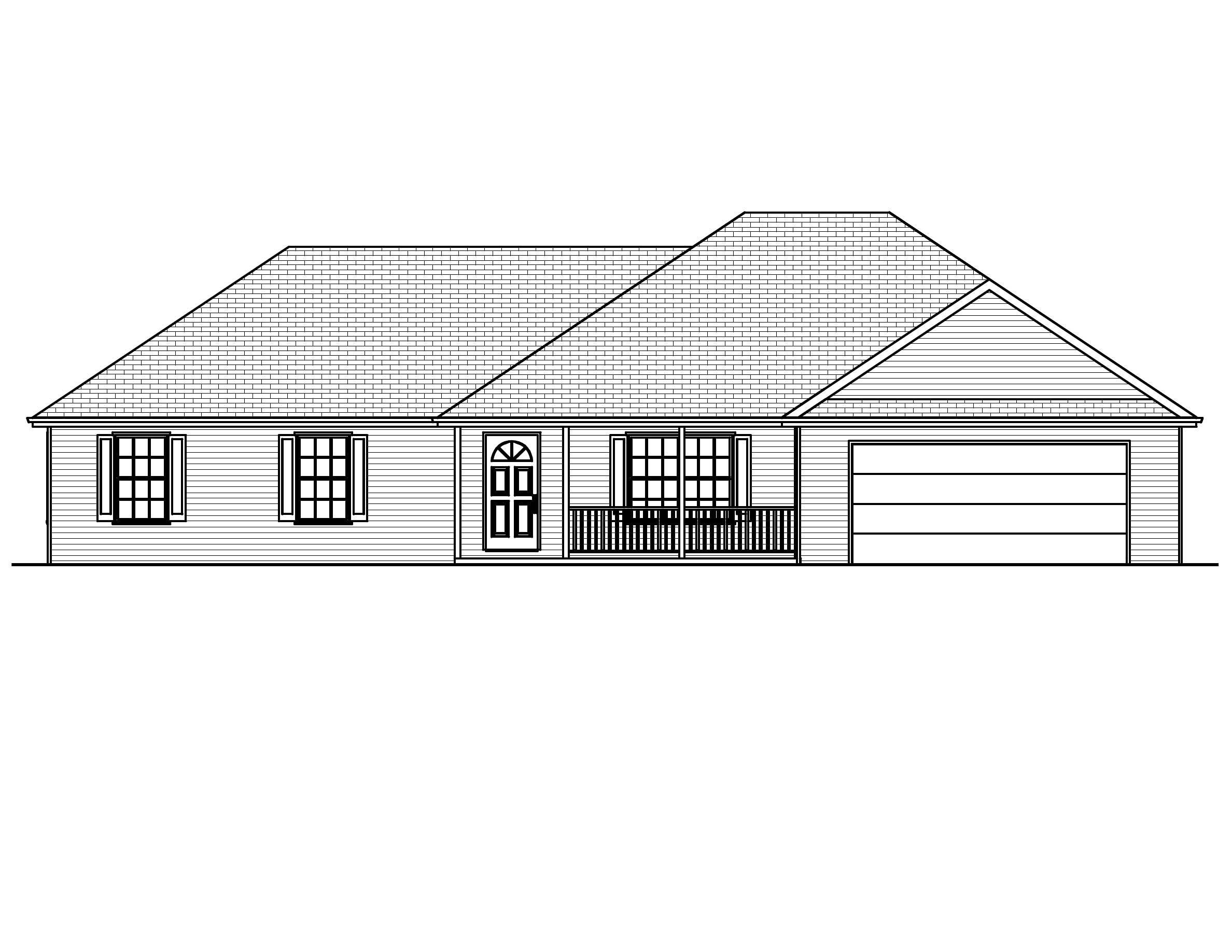 Home Plan Front Elevation of this 3-Bedroom,1574 Sq Ft Plan -148-1092