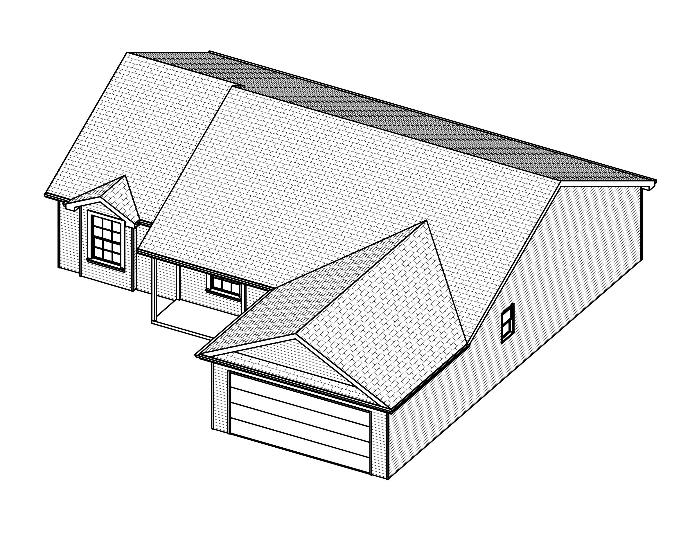 3D Floor Plan of this 3-Bedroom, 1418 Sq Ft Plan - 148-1096