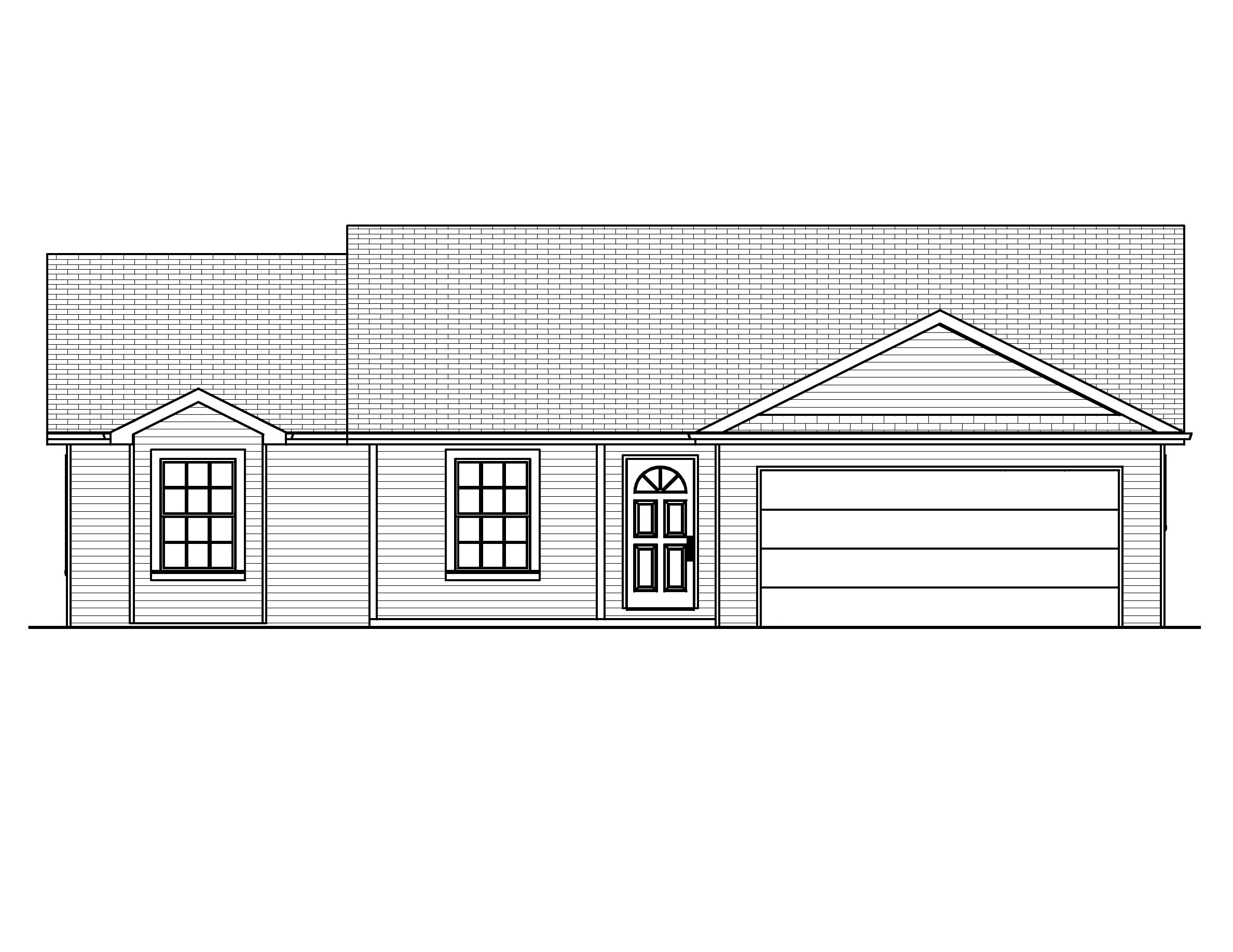 Home Plan Front Elevation of this 3-Bedroom,1418 Sq Ft Plan -148-1096