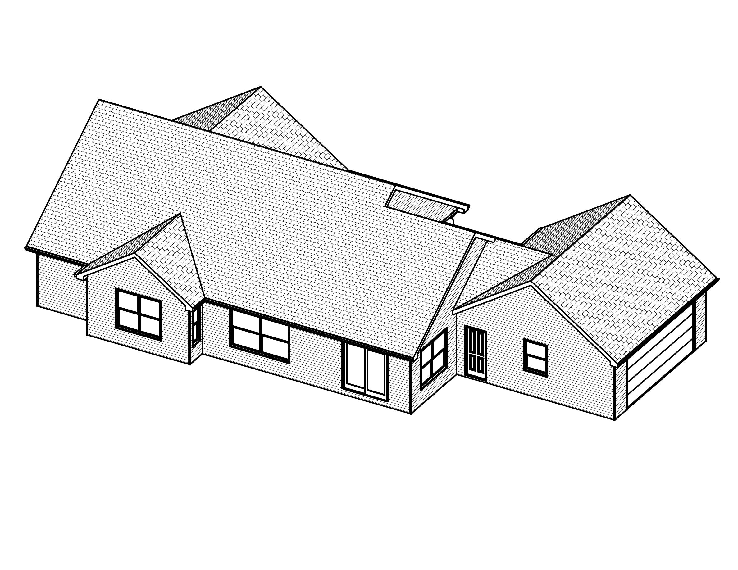 3D Floor Plan of this 3-Bedroom, 1536 Sq Ft Plan - 148-1097