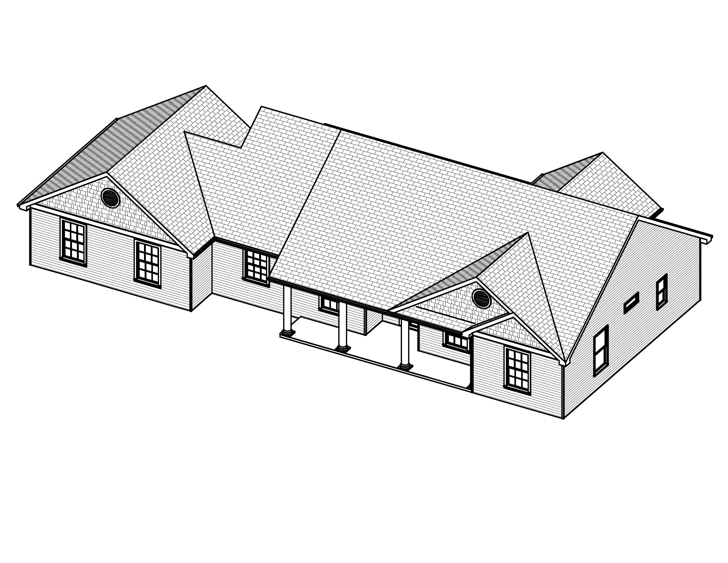 3D Floor Plan of this 3-Bedroom, 1536 Sq Ft Plan - 148-1097