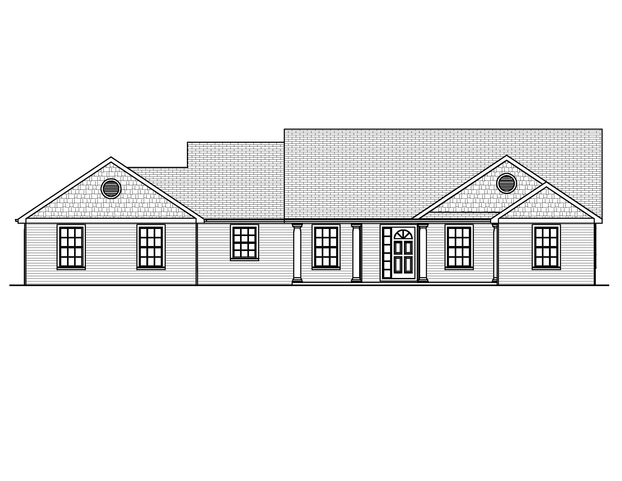 Home Plan Front Elevation of this 3-Bedroom,1536 Sq Ft Plan -148-1097