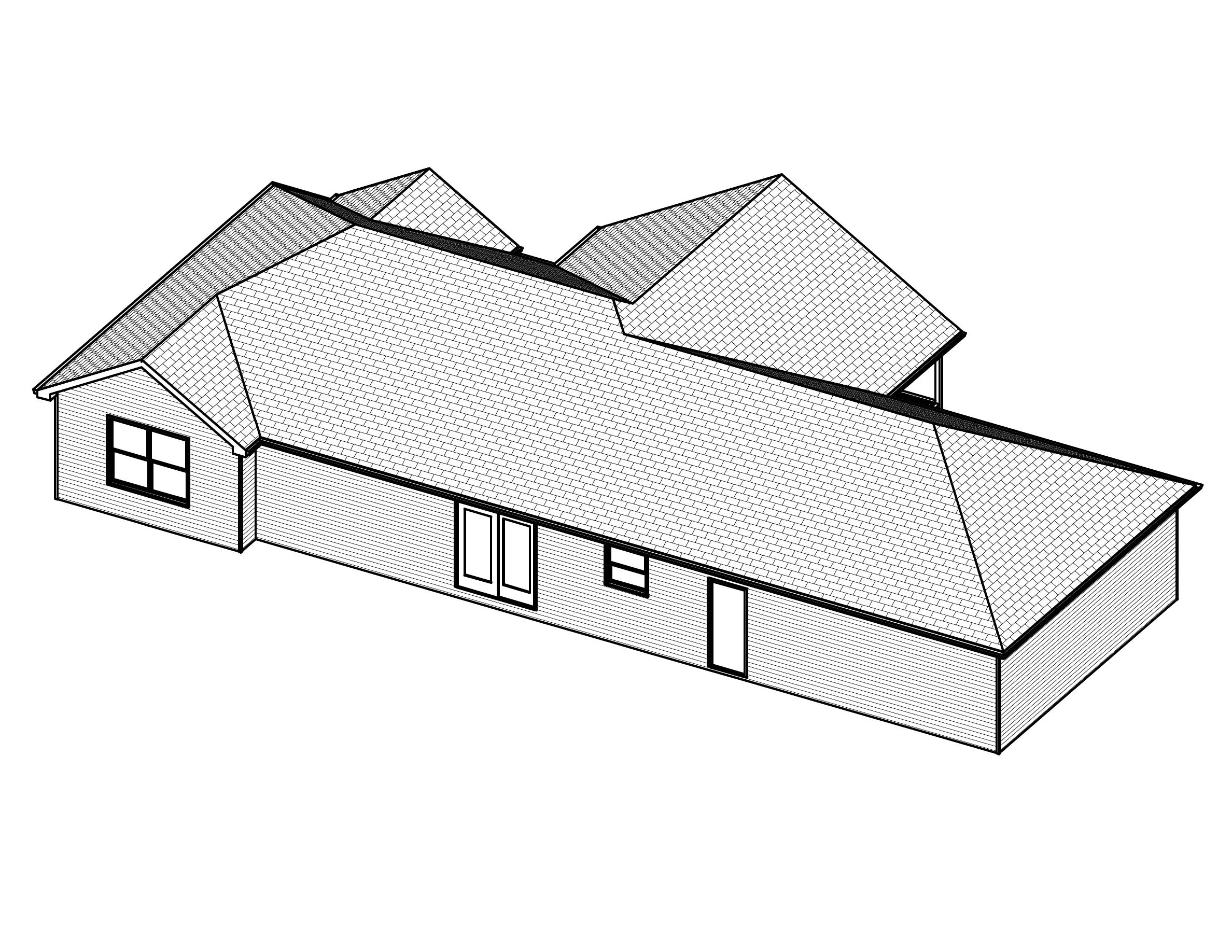 3D Floor Plan of this 3-Bedroom, 1380 Sq Ft Plan - 148-1098
