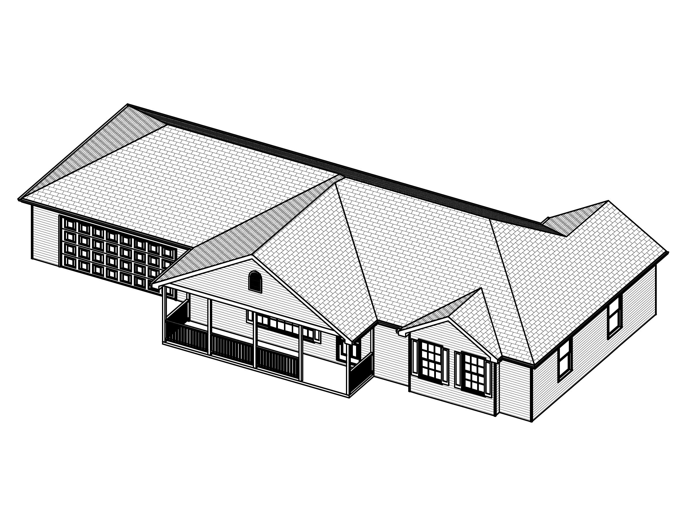 3D Floor Plan of this 3-Bedroom, 1380 Sq Ft Plan - 148-1098