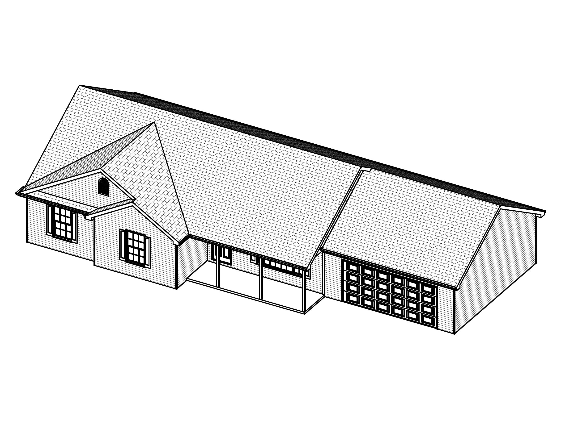 3D Floor Plan of this 3-Bedroom, 1326 Sq Ft Plan - 148-1099