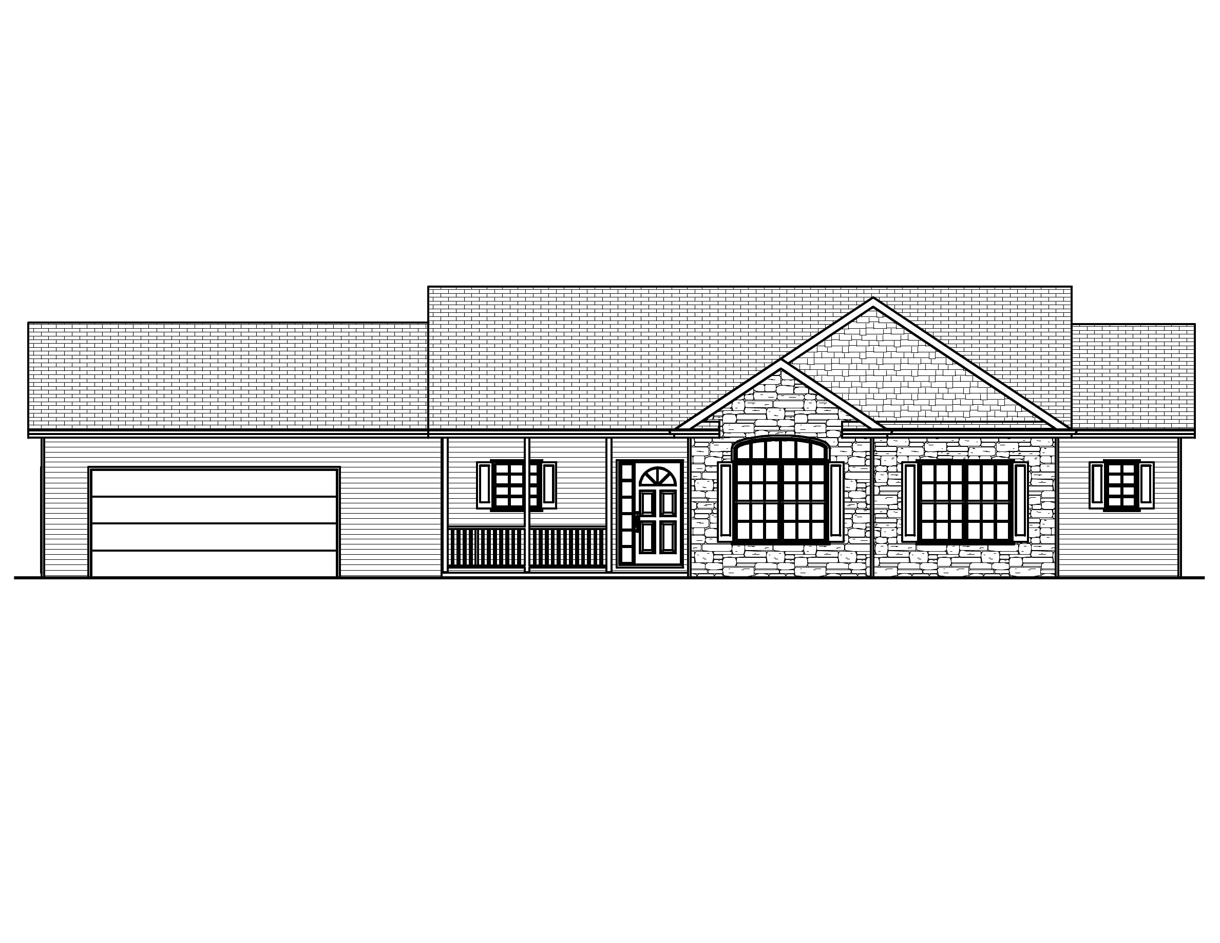 Home Plan Front Elevation of this 3-Bedroom,1532 Sq Ft Plan -148-1101