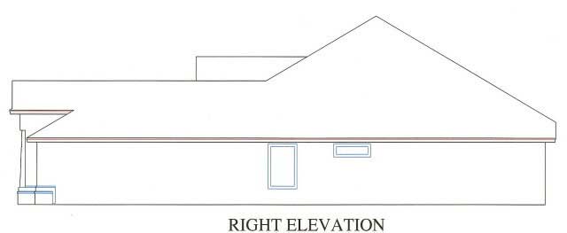 Home Plan Right Elevation of this 3-Bedroom,1784 Sq Ft Plan -150-1000