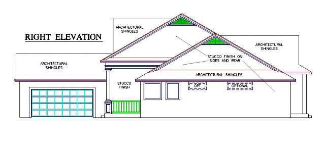 Home Plan Right Elevation of this 4-Bedroom,2445 Sq Ft Plan -150-1001