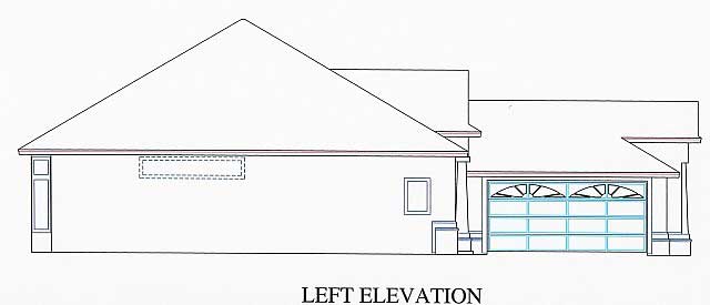 Home Plan Left Elevation of this 3-Bedroom,1802 Sq Ft Plan -150-1002