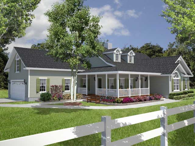 Front View of this 3-Bedroom, 1885 Sq Ft Plan - 150-1003