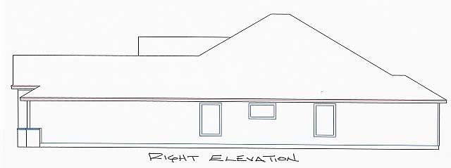 Home Plan Right Elevation of this 4-Bedroom,1933 Sq Ft Plan -150-1004
