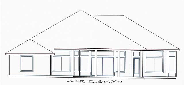 Home Plan Rear Elevation of this 4-Bedroom,2245 Sq Ft Plan -150-1005