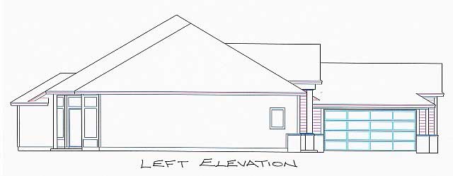 Home Plan Left Elevation of this 4-Bedroom,2245 Sq Ft Plan -150-1005