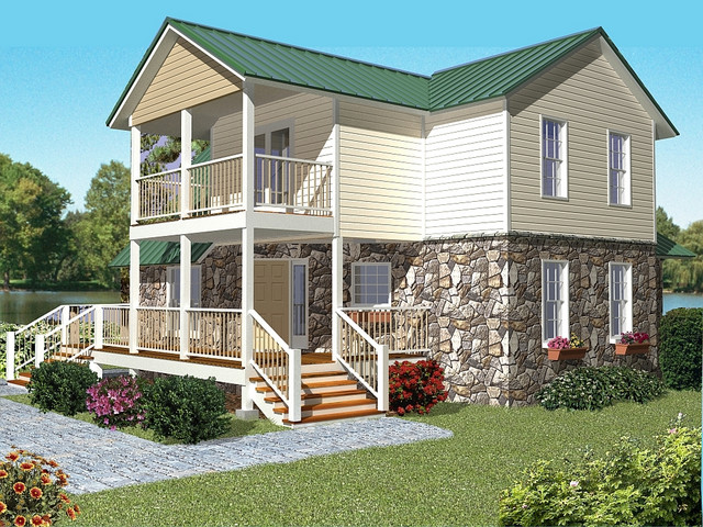 Home Plan Rear Elevation of this 2-Bedroom,1719 Sq Ft Plan -150-1010