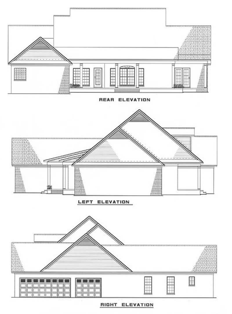 Home Plan Left Elevation of this 3-Bedroom,2755 Sq Ft Plan -153-1011
