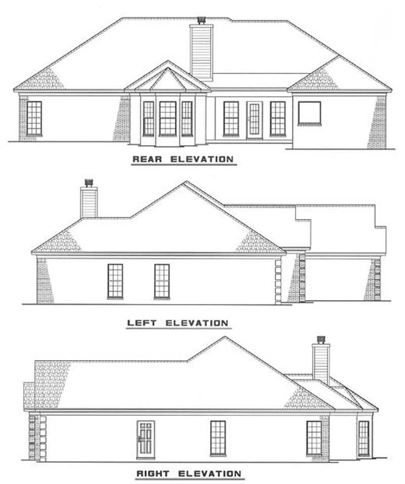Home Plan Left Elevation of this 4-Bedroom,2439 Sq Ft Plan -153-1012