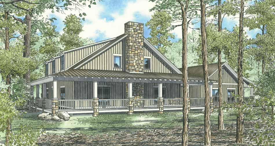 Home Plan Right Elevation of this 10-Bed,4134 Sq Ft Plan -153-1023