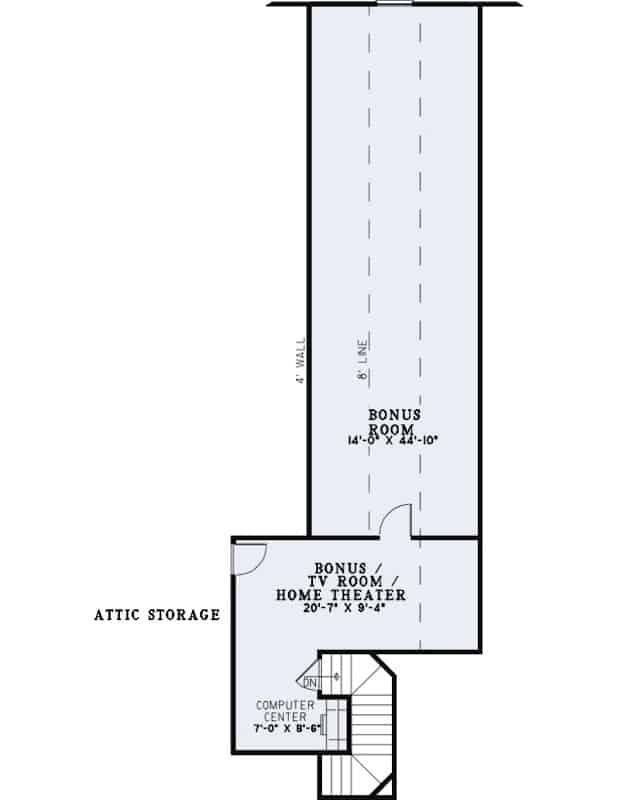Bonus Room of Rustic Plan #153-1029