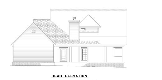 Home Plan Rear Elevation of this 3-Bedroom,2025 Sq Ft Plan -153-1030