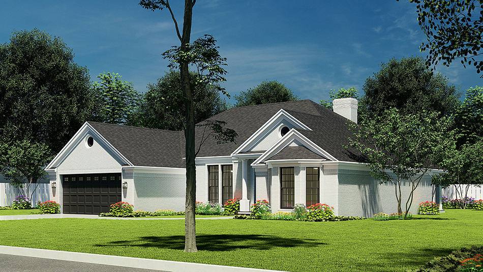 Front View of this 3-Bedroom, 1758 Sq Ft Plan - 153-1032