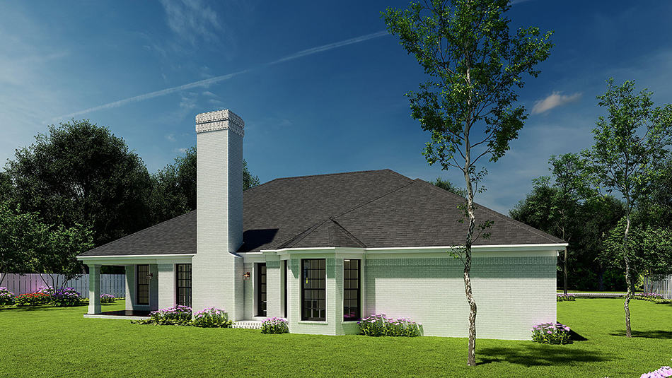 Rear View of this 3-Bedroom, 1758 Sq Ft Plan - 153-1032