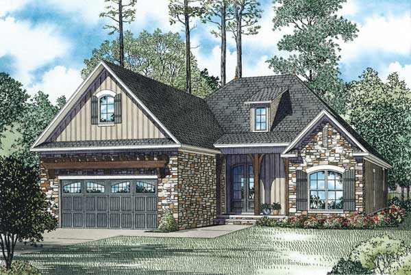 Front View of this 3-Bedroom, 1572 Sq Ft Plan - 153-1044