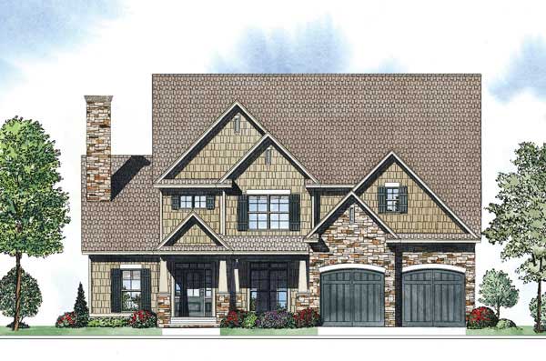 Home Plan Front Elevation of this 3-Bedroom,2930 Sq Ft Plan -153-1052