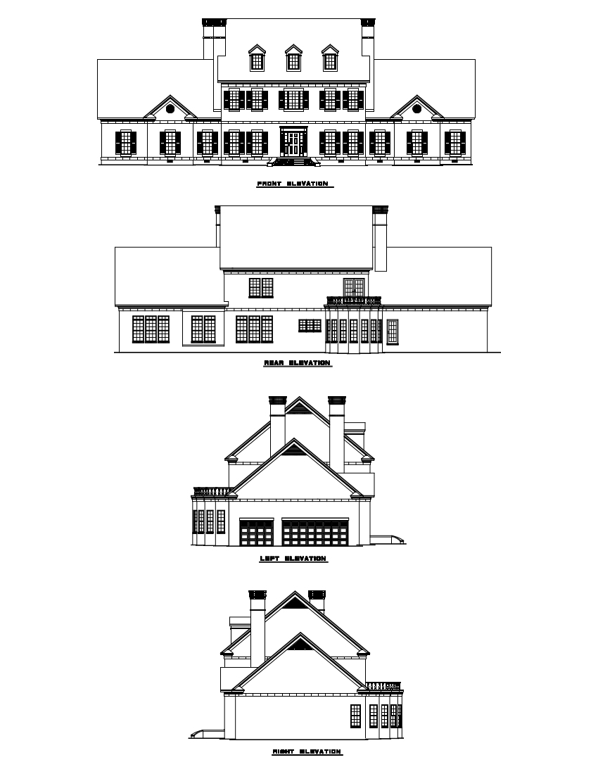 Home Plan Front Elevation of this 3-Bedroom,4996 Sq Ft Plan -153-1058
