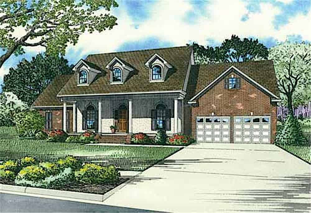 Cape Cod style home (ThePlanCollection: Plan #153-1066)